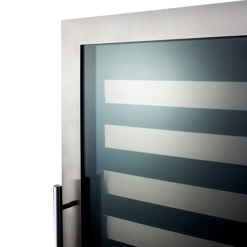 Summit 24 in. Wine Cooler with Wire Racks, Dual Temperature Zones & 116 Bottle Capacity - Stainless Steel, , hires