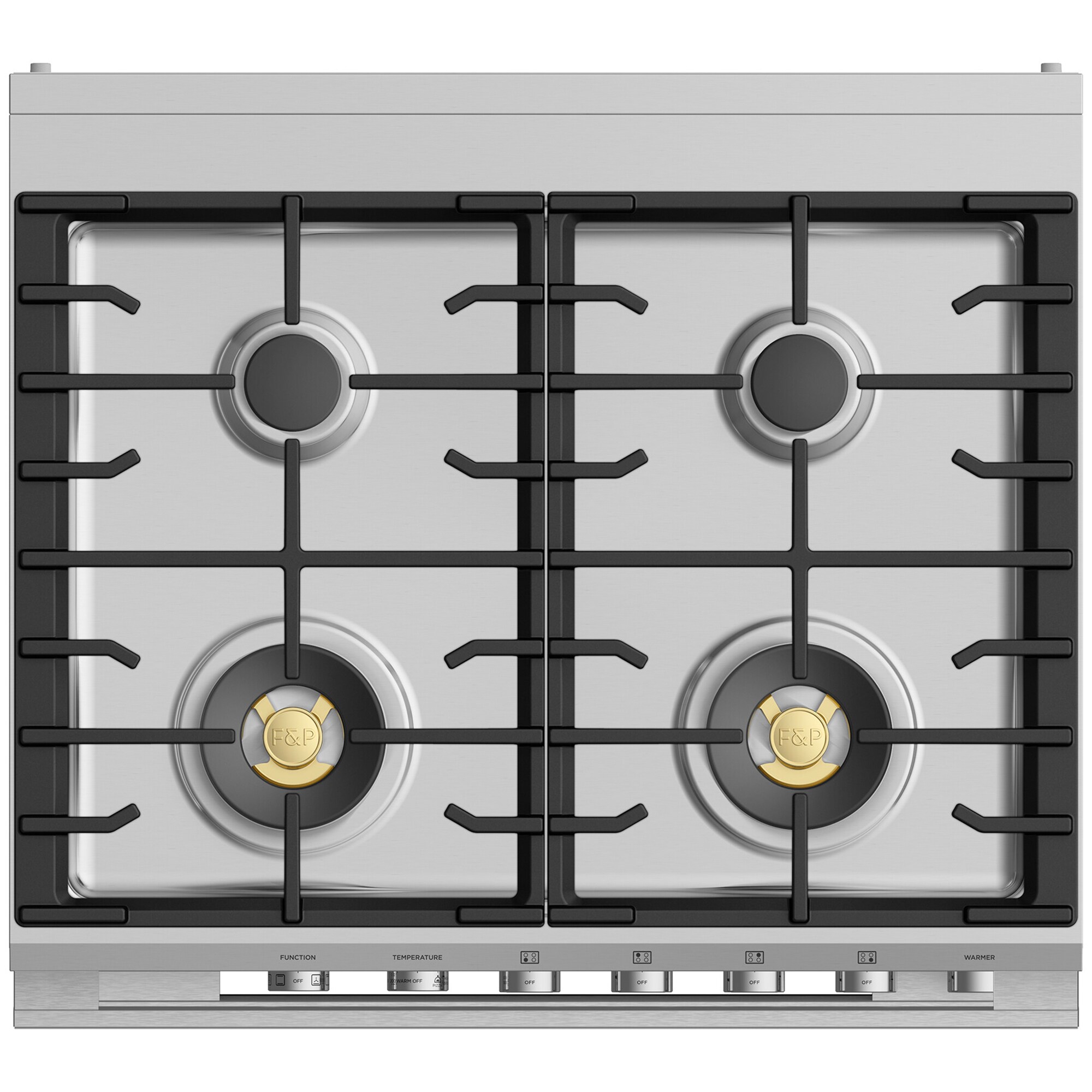 Fisher & Paykel Series 9 30 in. 3.5 cu. ft. True European Convection Dual Fuel Range with 4 Sealed Burners - Stainless Steel, , hires
