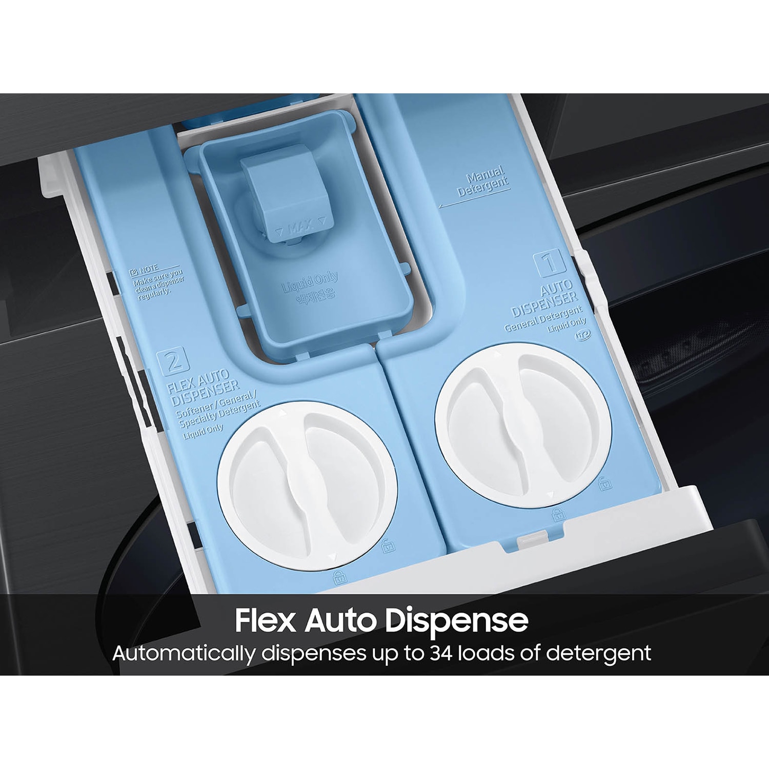 Samsung Bespoke 27 in. 4.6 cu. ft. Smart Electric Front Load Laundry Center with AI OptiWash, Sensor Dry, Sanitize & Steam Cycle - Brushed Black, , hires