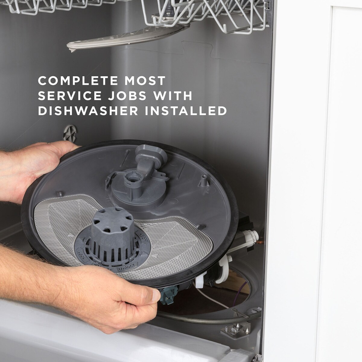 GE 24 in. Front Control Flush-Mount Dishwasher with 55 dBa Sound Level, Dry Boost & Pocket Handle - Stainless Steel, Stainless Steel, hires