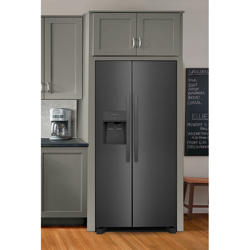 Frigidaire 33 in. 22.3 cu. ft. Side by Side Refrigerator with Ice & Water Dispenser - Black Stainless, Black Stainless, hires