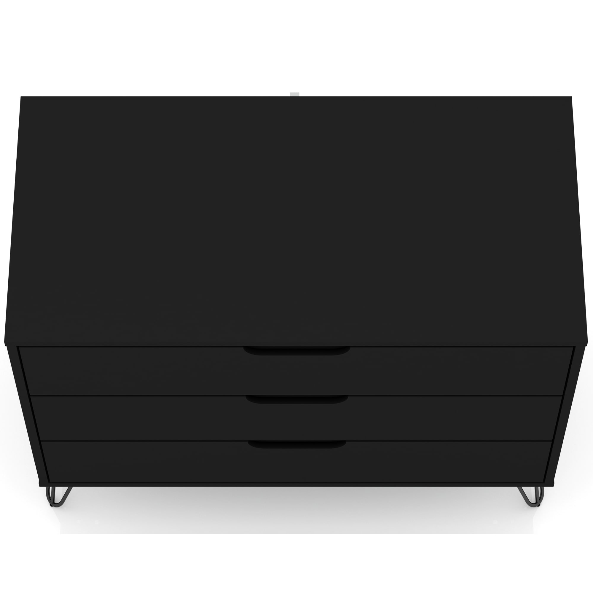 Manhattan Comfort Rockefeller Mid-Century Modern Dresser - Black, , hires