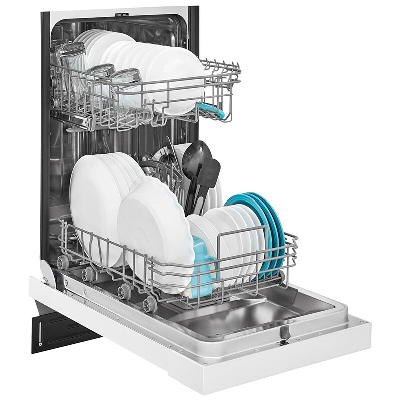 Frigidaire 18 in. Front Control Dishwasher with 52 dBa Sound Level & Pocket - White, White, hires