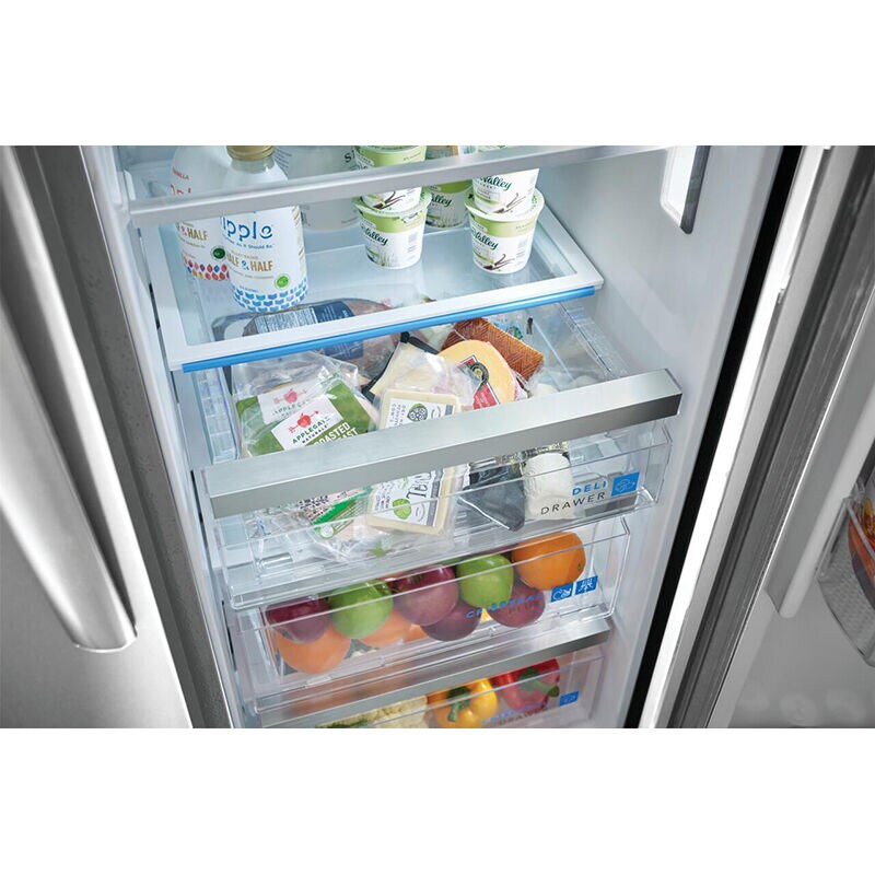 Frigidaire Gallery 36 in. 22.3 cu. ft. Counter Depth Side by Side Refrigerator with Ice & Water Dispenser - Stainless Steel, Stainless Steel, hires