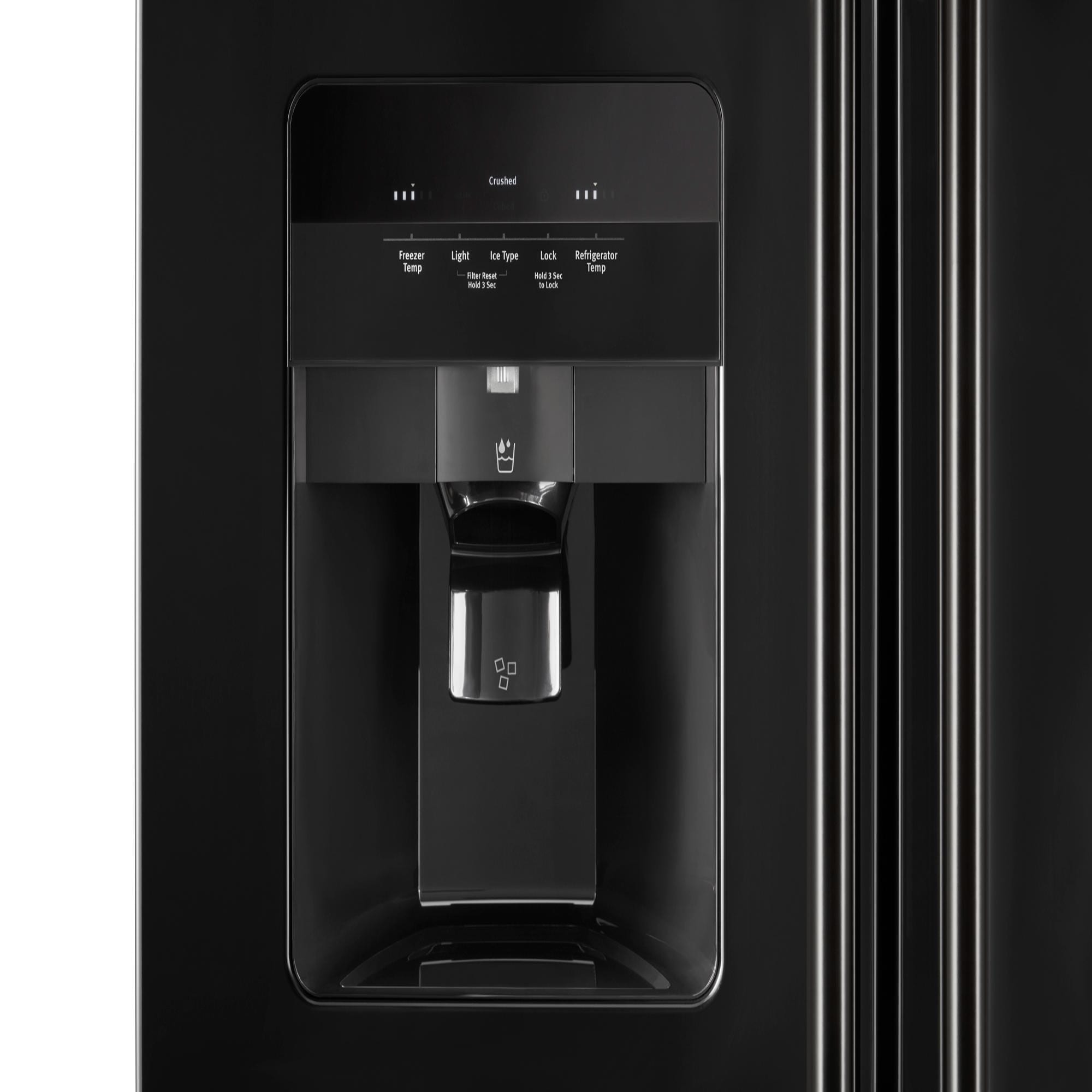 Maytag 36 in. 24.5 cu. ft. Side by Side Refrigerator with Ice & Water Dispenser - Black, Black, hires