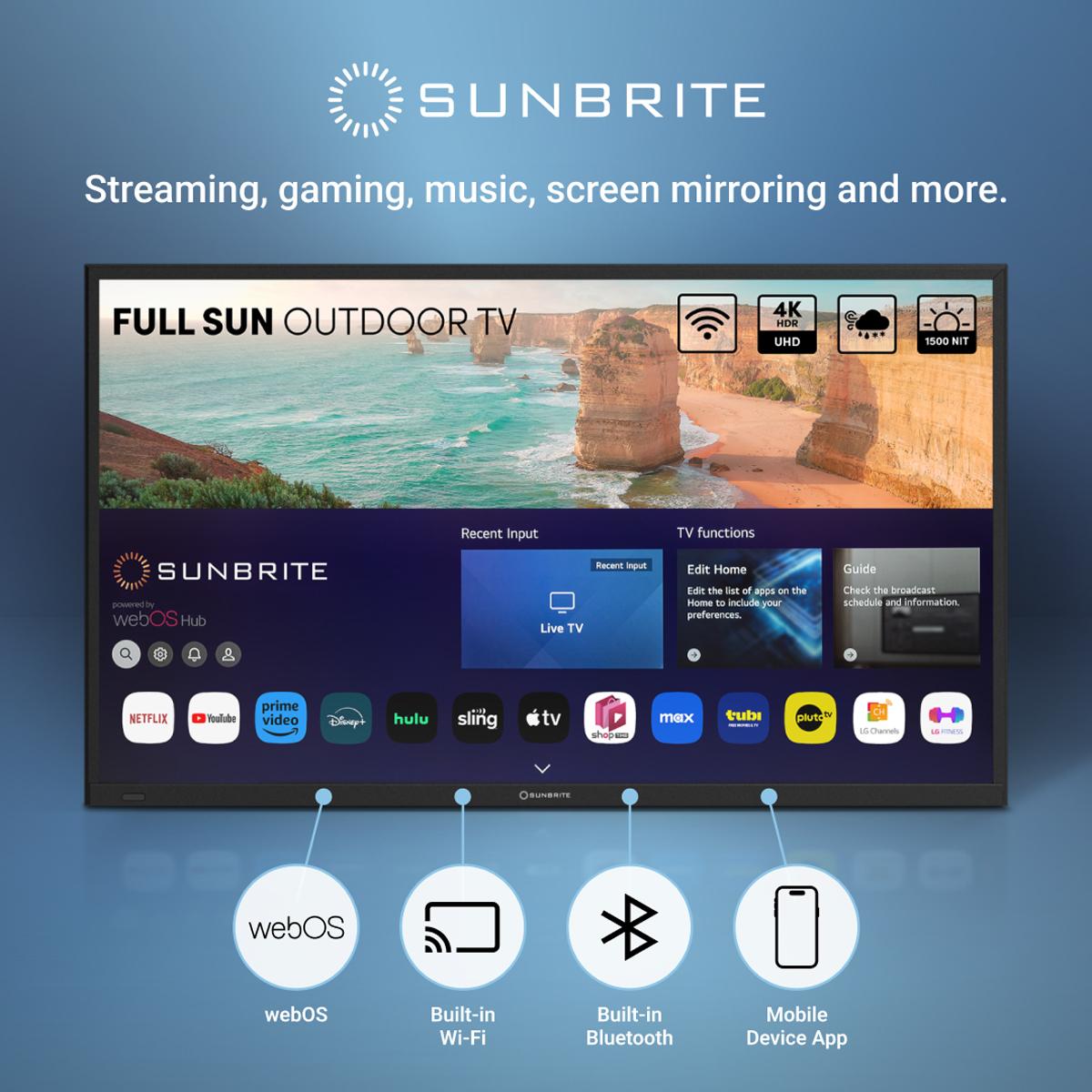 SunBrite - Solis Series 49" Class Full Sun 4K UHD LED Smart webOS Outdoor TV, , hires