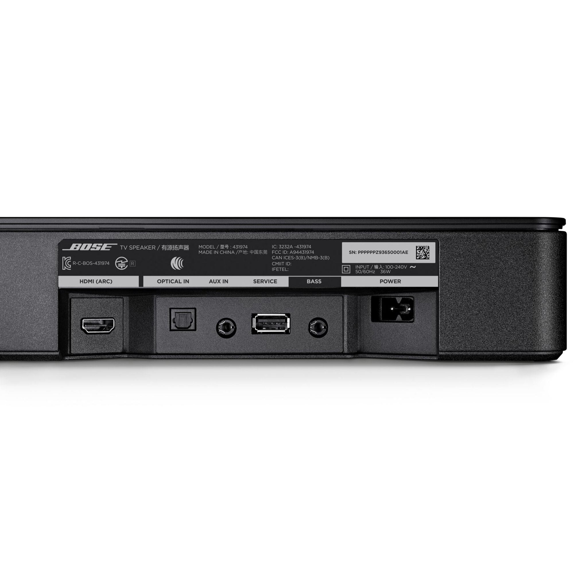 Bose TV Speaker Bluetooth Sound Bar - Black, , hires
