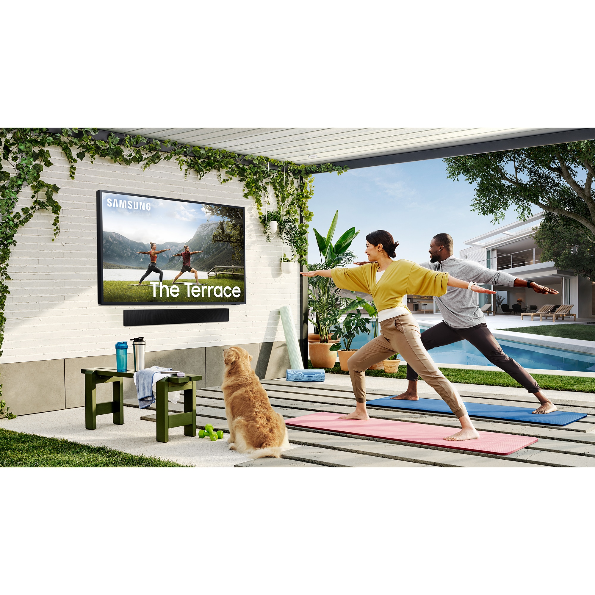 Samsung - The Terrace Series 65" Class Full Sun 4K UHD Neo QLED Smart Tizen Outdoor TV, , hires