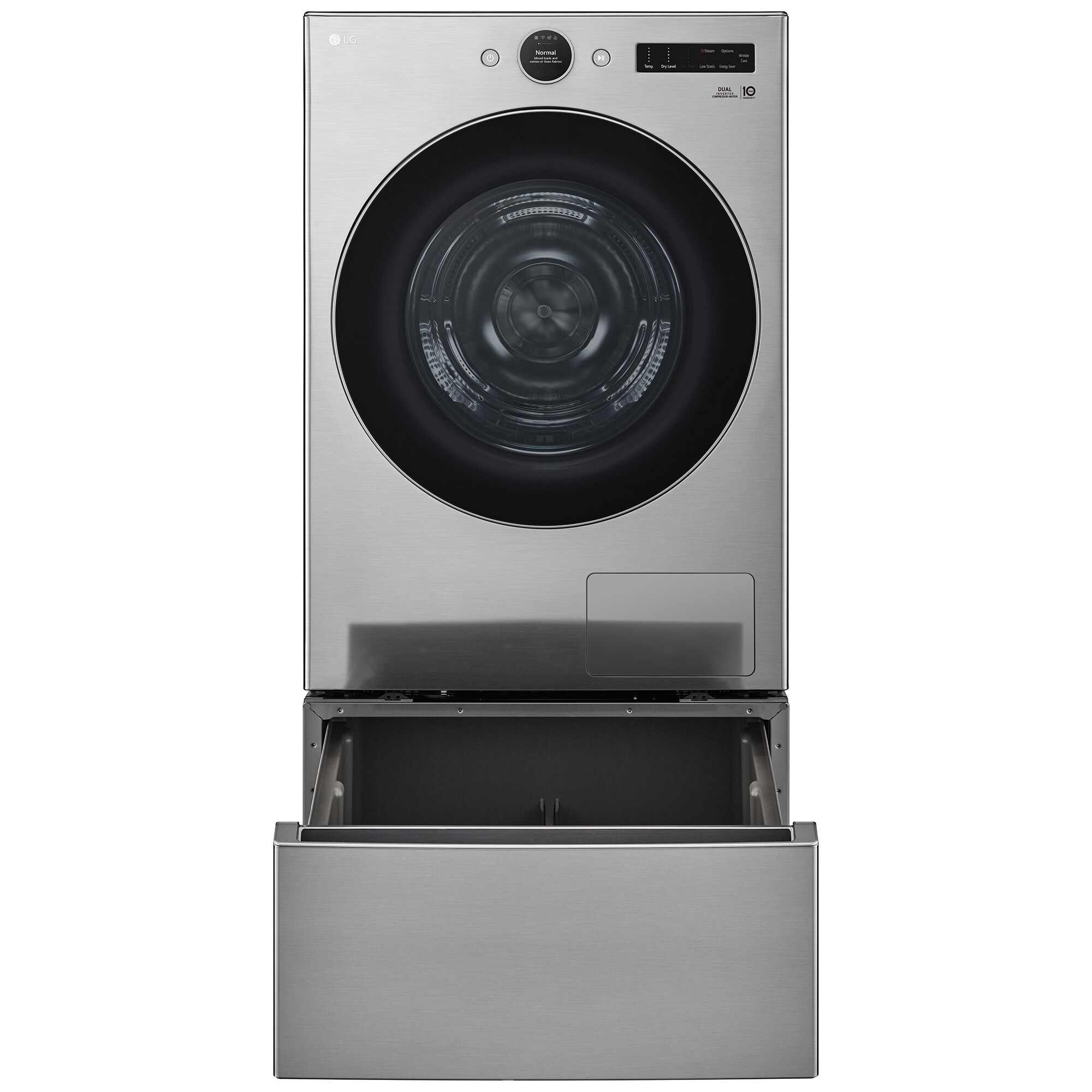 LG 27 in. 7.8 cu. ft. Smart Stackable Ventless Electric Dryer with Heat Pump & Sensor Dry - Graphite Steel, , hires