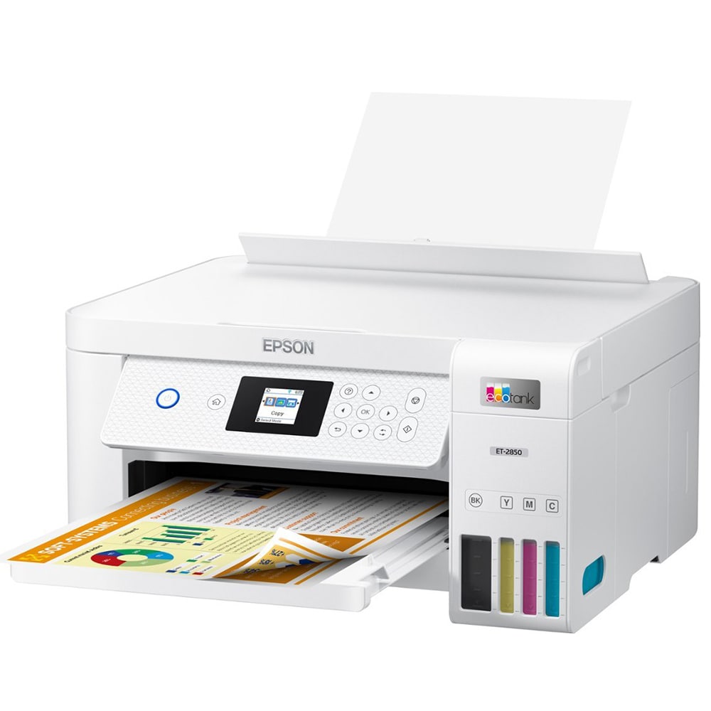 Epson - EcoTank ET-2850 All-in-One Supertank Inkjet Printer - White, , hires
