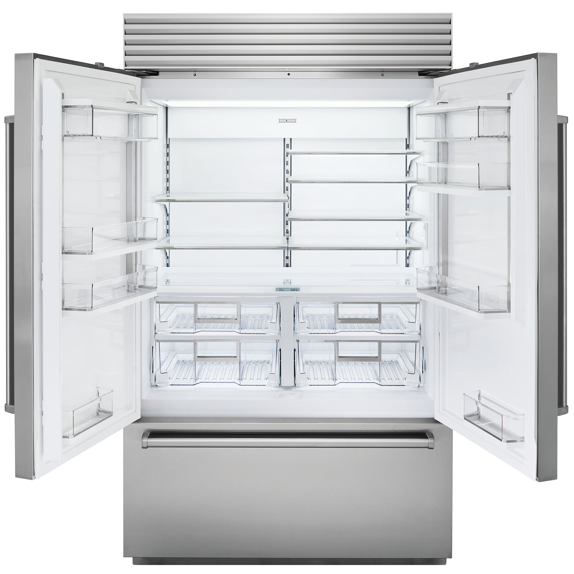 Sub-Zero Classic Series 48 in. Built-In 28.9 cu. ft. Smart Counter Depth French Door Refrigerator with Professional Handles & Internal Water Dispenser - Stainless Steel, , hires