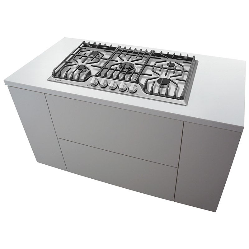 Frigidaire Professional 36 in. 5-Burner Natural Gas Cooktop with Griddle, Simmer Burner & Power Burner - Stainless Steel, , hires