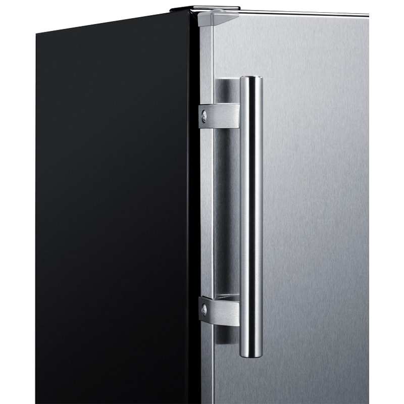 Summit 24 in. 5.3 cu. ft. ADA Compliant Undercounter Refrigerator - Stainless Steel with Black Cabinet, , hires
