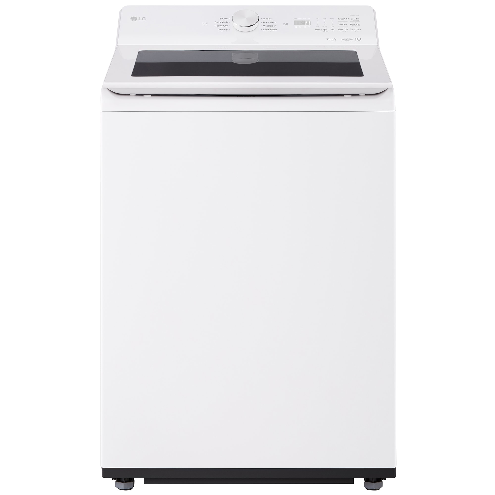 LG 27 in. 4.8 cu. ft. Smart Top Load Washer with 4-Way Agitator, EasyUnload & AI Sensing - Alpine White, Alpine White, hires