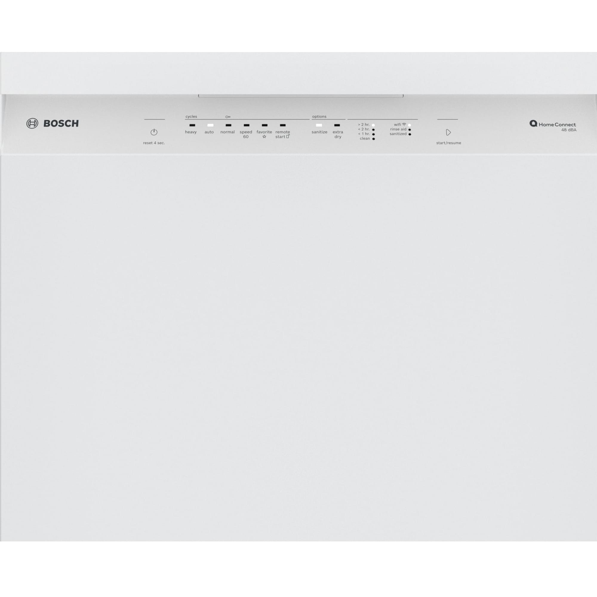 Bosch 100 Series 24 in. Front Control Smart Dishwasher with 48 dBa Sound Level & PureDry - White, , hires