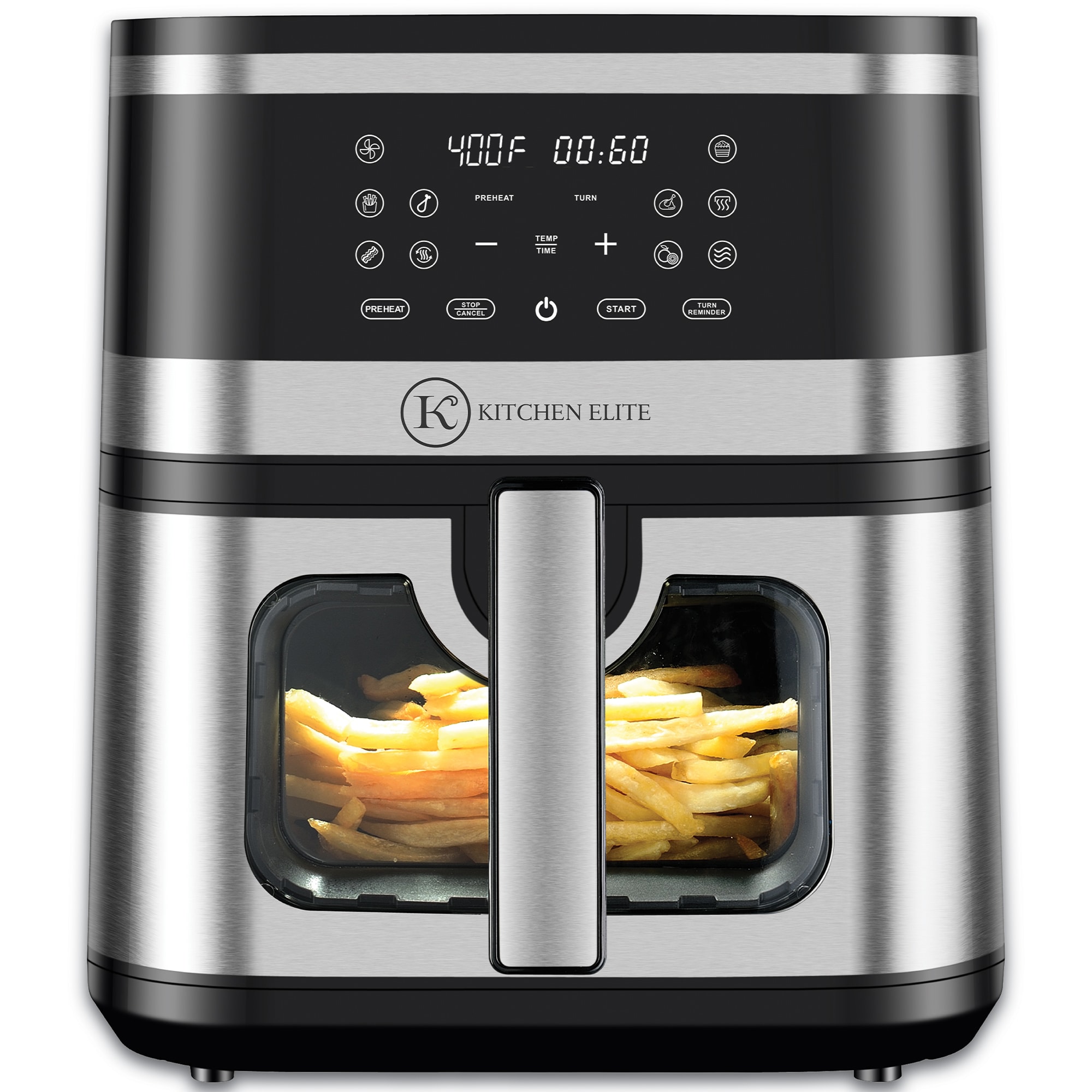 Kitchen Elite 8.5 QT Air Fryer with Window - Stainless Steel, , hires