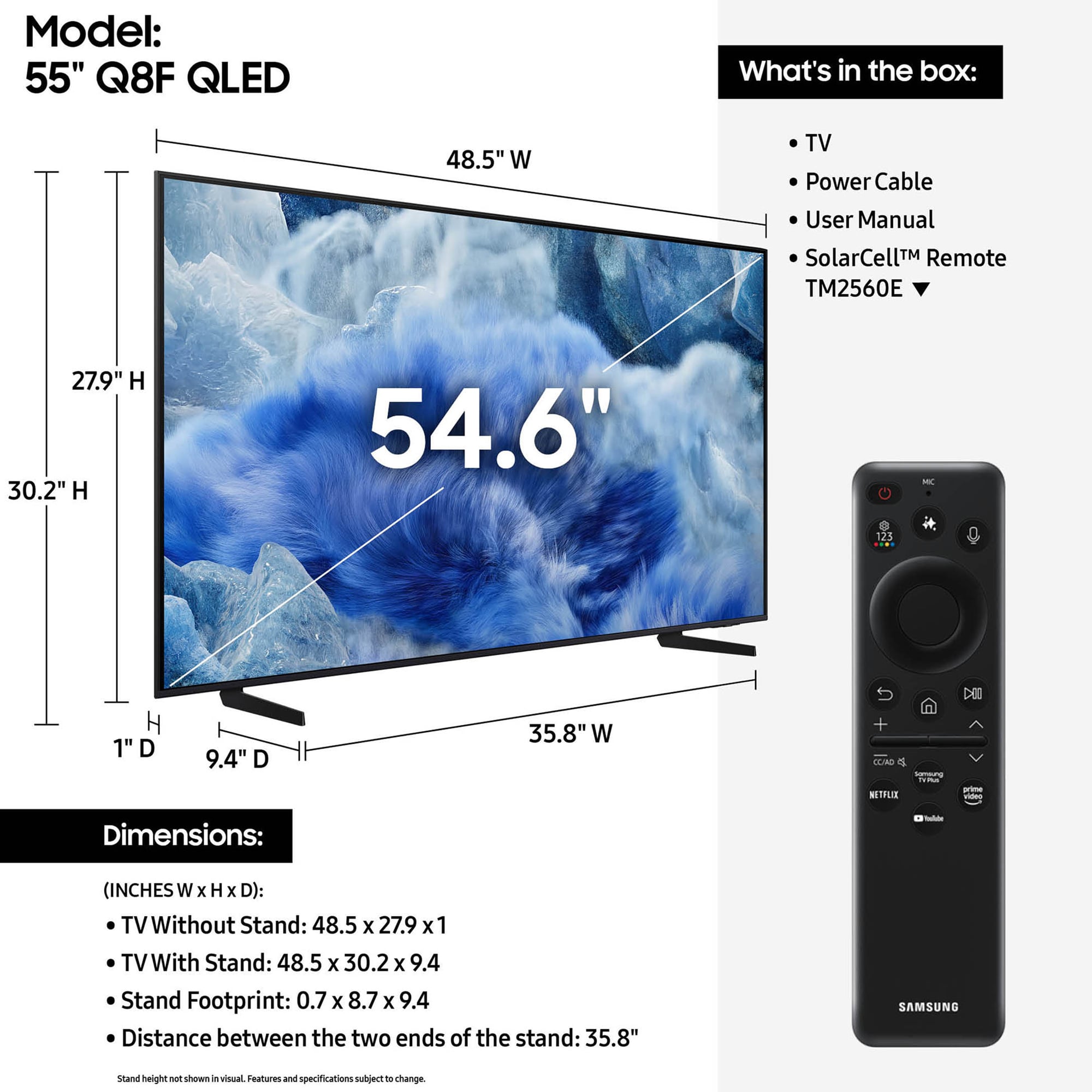 Samsung - 55" Class Q8F QLED 4K UHD Samsung Vision AI Smart TV, , hires
