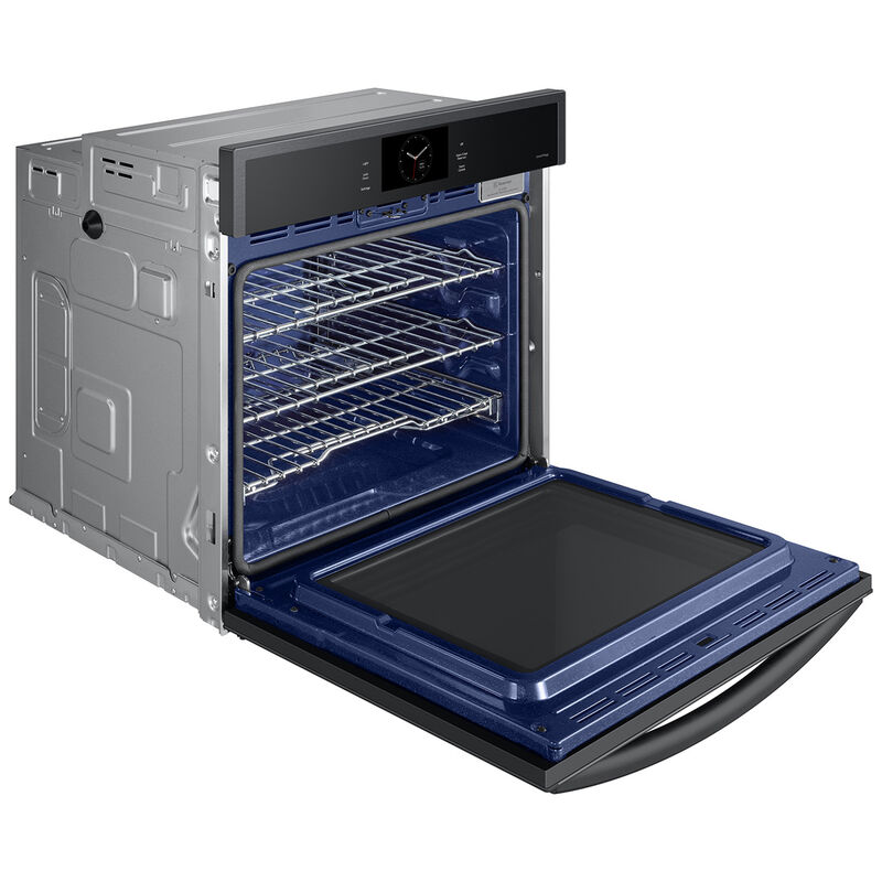 Samsung 30 in. 5.1 cu. ft. Smart Steam Electric Single Wall Oven with Dual Convection - Matte Black, , hires