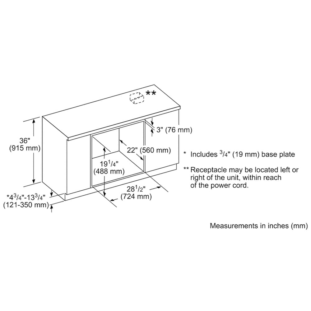 Thermador Masterpiece Series 30 in. 1.6 cu. ft. 1000W Built-In Microwave with Convection & Sensor Cooking - Stainless Steel, , hires