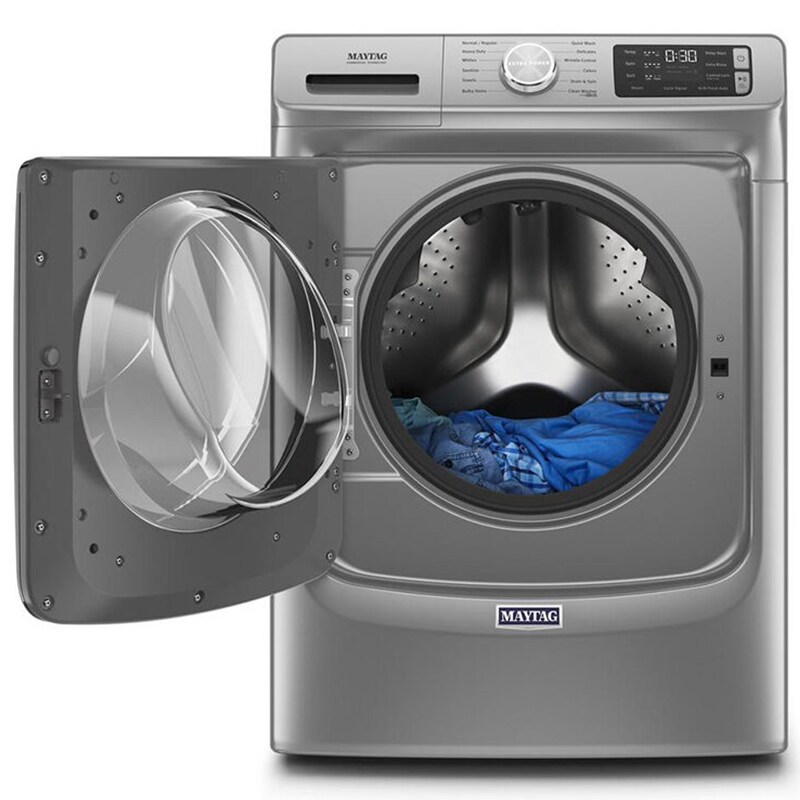 Maytag 27 in. 4.8. cu. ft. Stackable Front Load Washer with Extra Power and 16-Hr Fresh Hold Option - Metallic Slate, Metallic Slate, hires