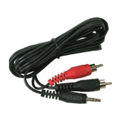RCA 3' "Y" 1/8" to 2 Male RCA Cables, , hires