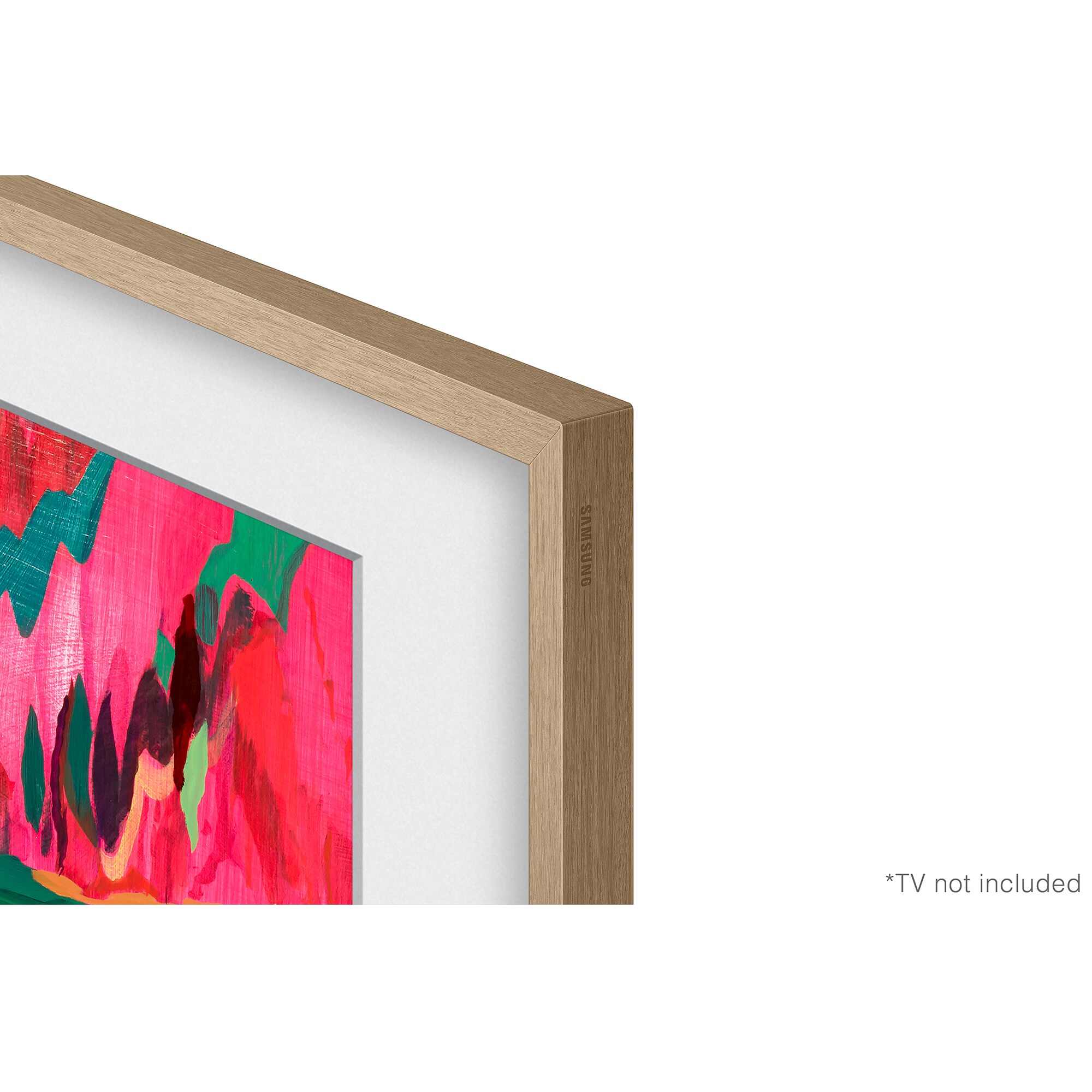 Samsung The Frame 85" Customizable Bezel - Modern Teak Compatible with 2021 - 2025 Frame TVs and 2025 Frame Pro TVs, , hires