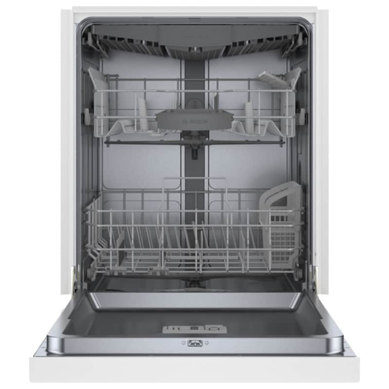 Bosch 300 Series 24 in. Front Control Smart Dishwasher with 46 dBa Sound Level, 3rd-Rack, PureDry & Pocket - White, , hires