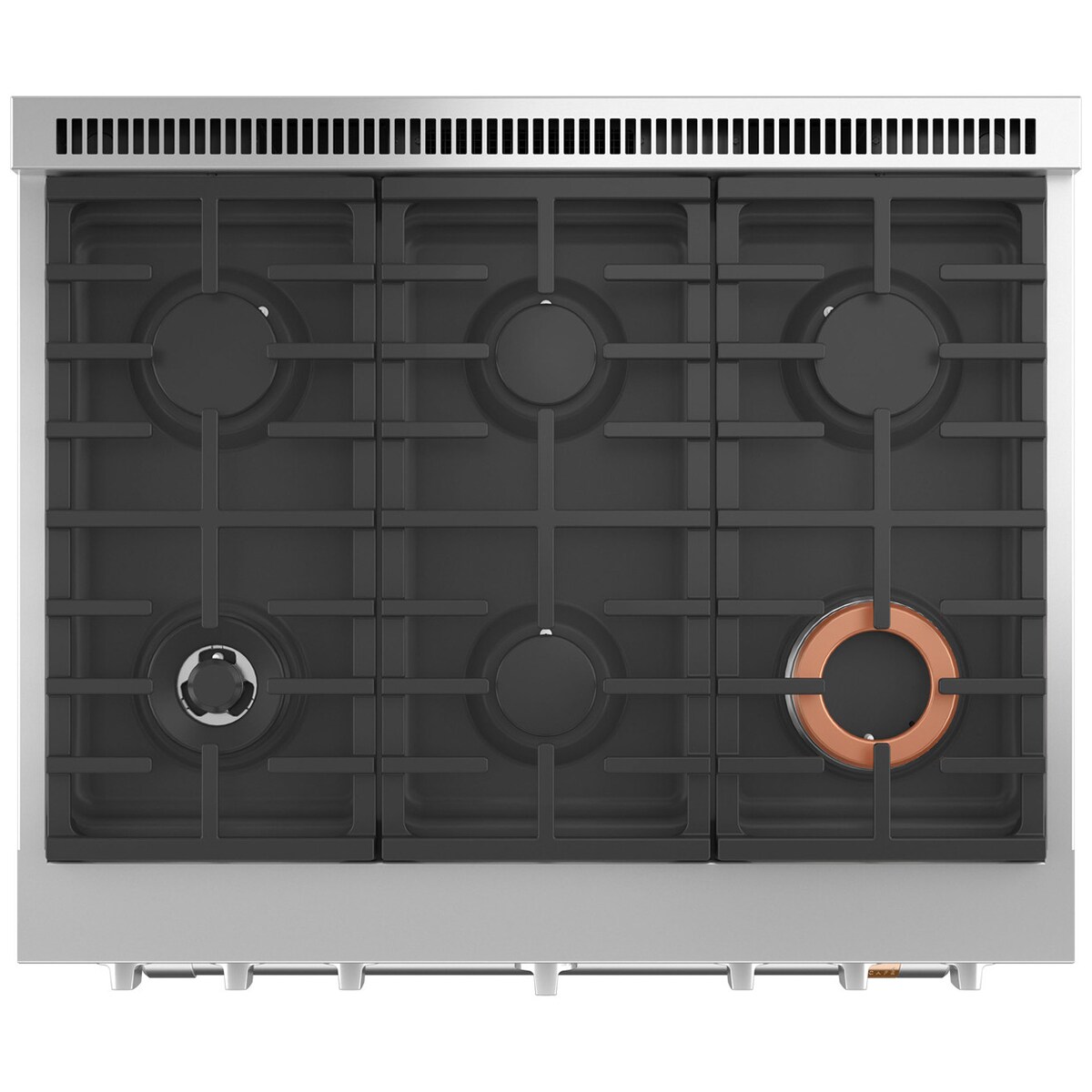 Cafe Commercial-Style 36 in. 6.2 cu. ft. Smart Air Fry Standard Convection Gas Range with 6 Sealed Burners - Matte Black, Matte Black, hires