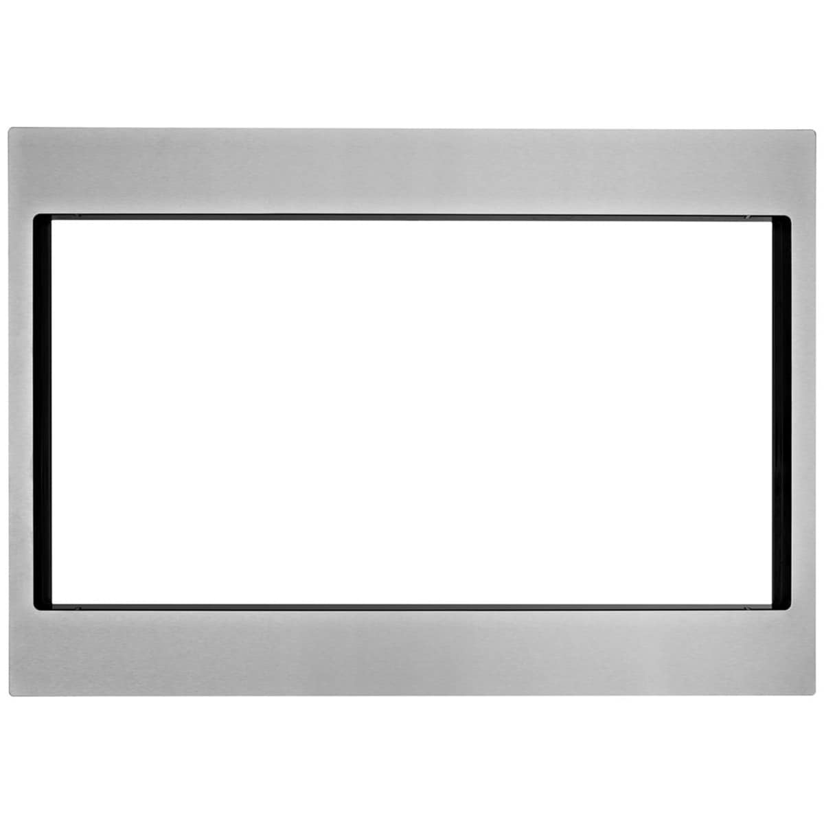 KitchenAid 27 in. Trim Kit for Countertop Microwaves - Black-on-Stainless, , hires