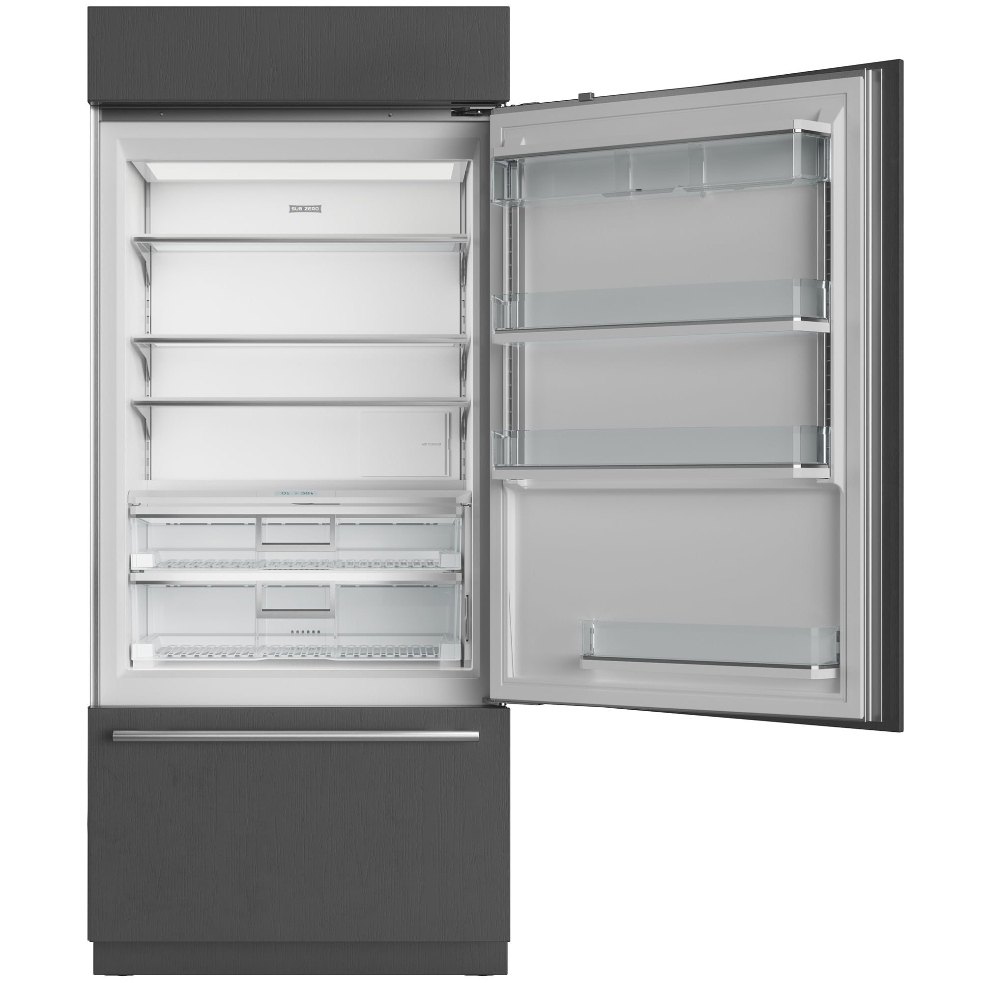Sub-Zero Classic Series 36 in. Built-In 20.8 cu. ft. Smart Counter Depth Bottom Freezer Refrigerator with Professional Handles - Stainless Steel, , hires