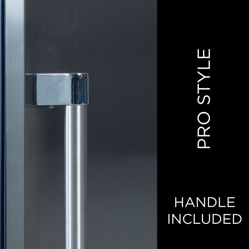XO 24 in. Undercounter Wine Cooler with Metal Racks, Dual Temperature Zones & 46 Bottle Capacity Left Hinged - Stainless Steel, Stainless Steel, hires