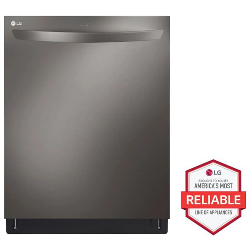 LG 24 in. Top Control Smart Dishwasher with 46 dBa Sound Level & Dynamic Dry - Black Stainless, Black Stainless, hires