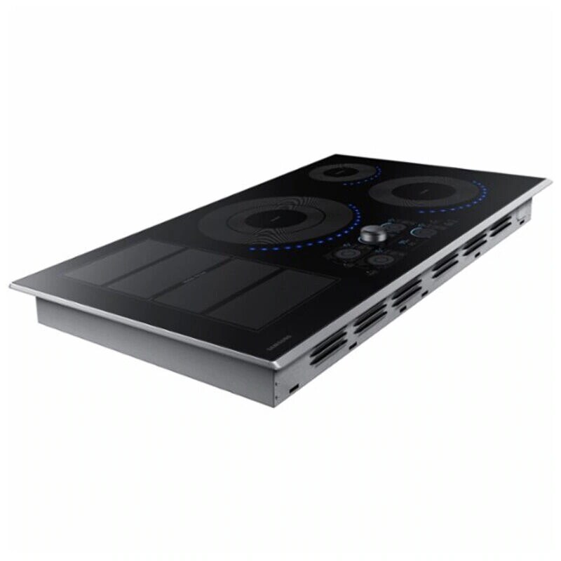 Samsung 36 in. 5-Burner Smart Induction Cooktop with Simmer Burner & Power Burner - Stainless Steel, , hires