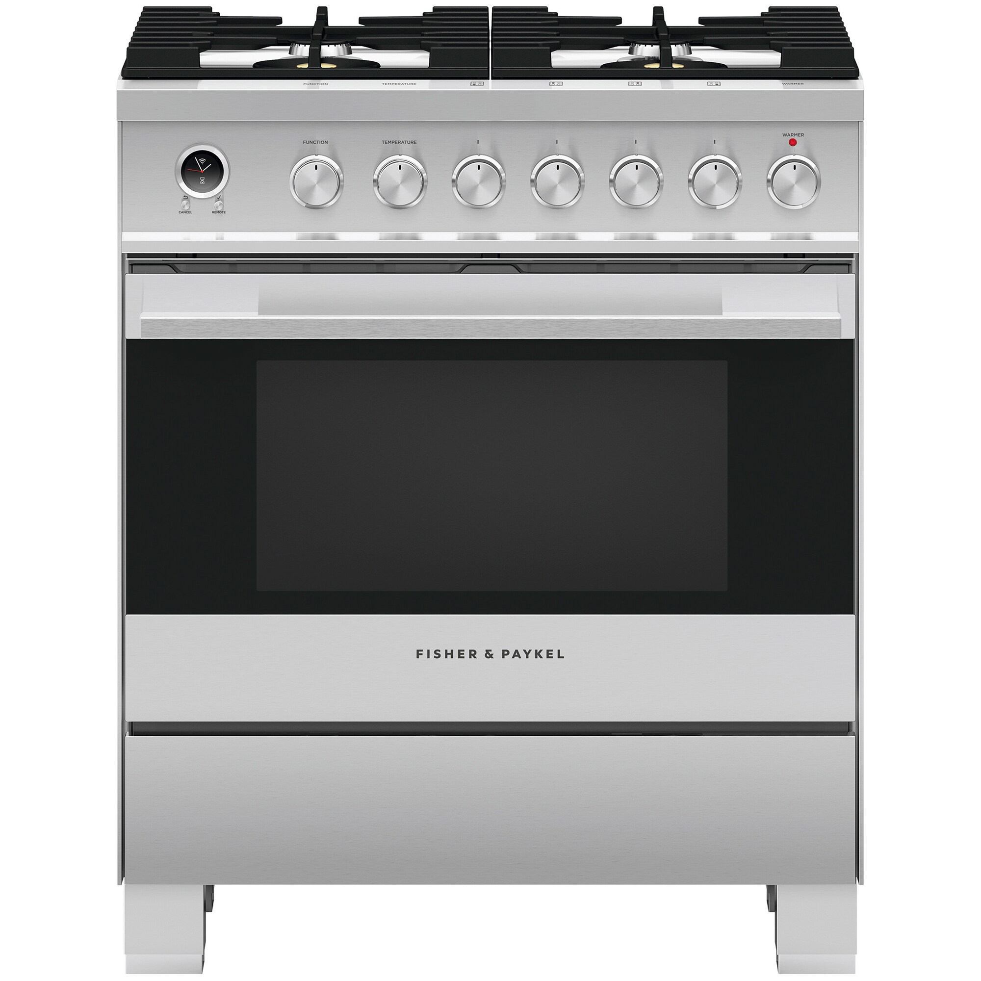Fisher & Paykel Series 9 30 in. 3.5 cu. ft. True European Convection Dual Fuel Range with 4 Sealed Burners - Stainless Steel, , hires