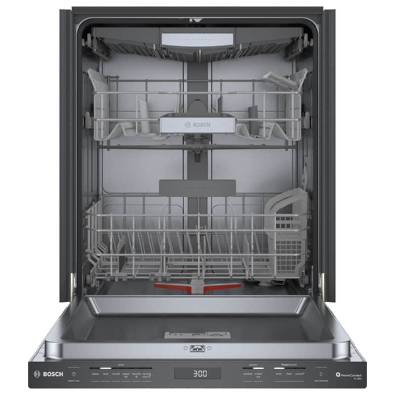 Bosch 800 Series 24 in. Top Control Smart Dishwasher with 42 dBa Sound Level, 3rd-Rack, CrystalDry & Pocket - Black Stainless, Black Stainless, hires