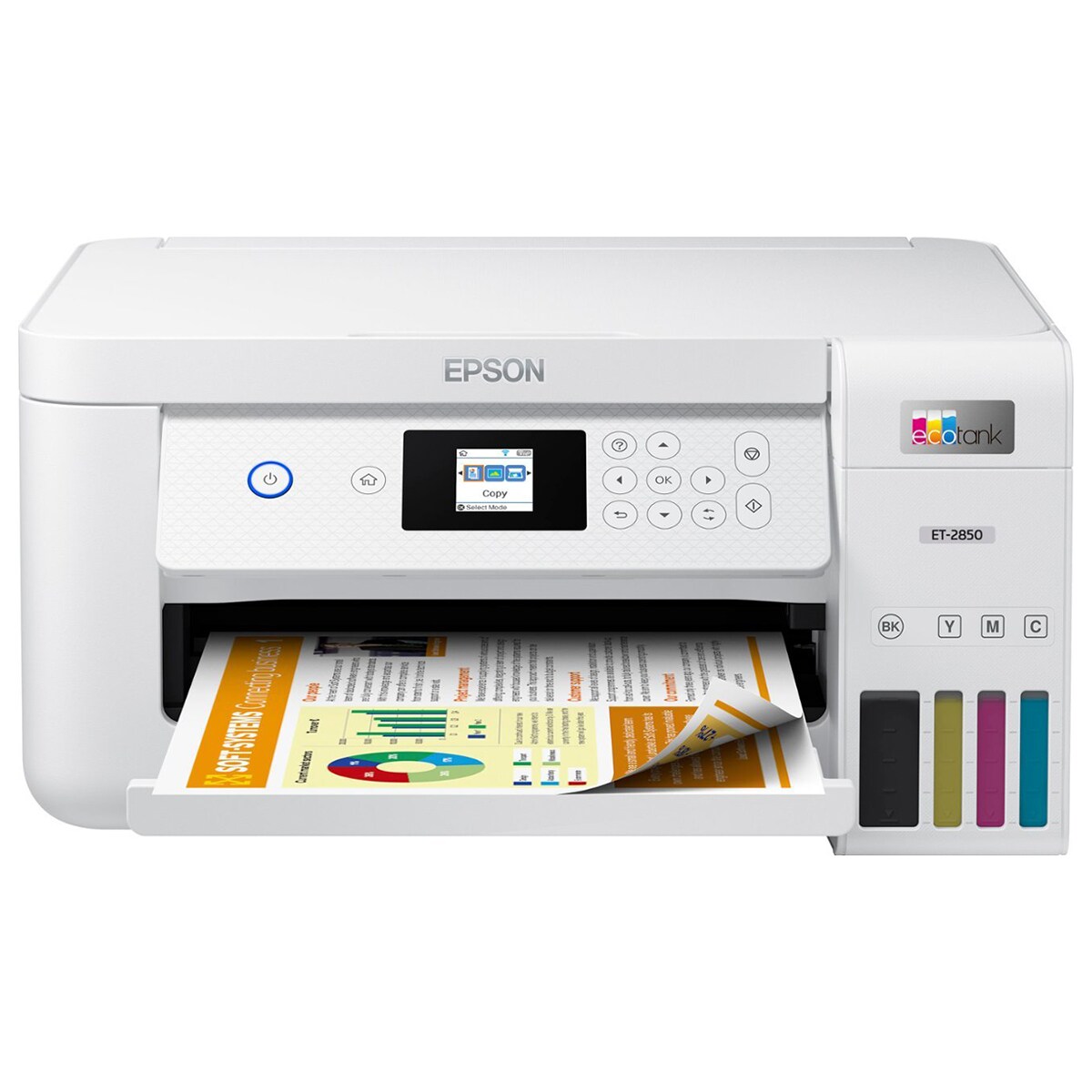 Epson - EcoTank ET-2850 All-in-One Supertank Inkjet Printer - White, , hires