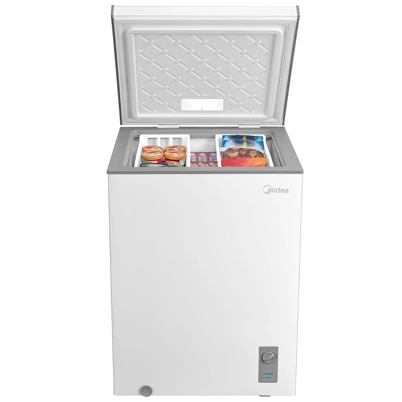 Midea 24 in. 5.0 cu. ft. Garage-Ready Compact Chest Freezer - White, , hires