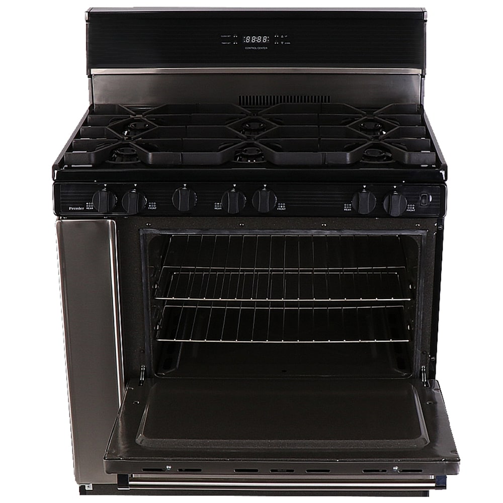 Premier Pro Series 36 in. 3.9 cu. ft. Gas Range with Open Burners & Griddle - Stainless Steel, , hires