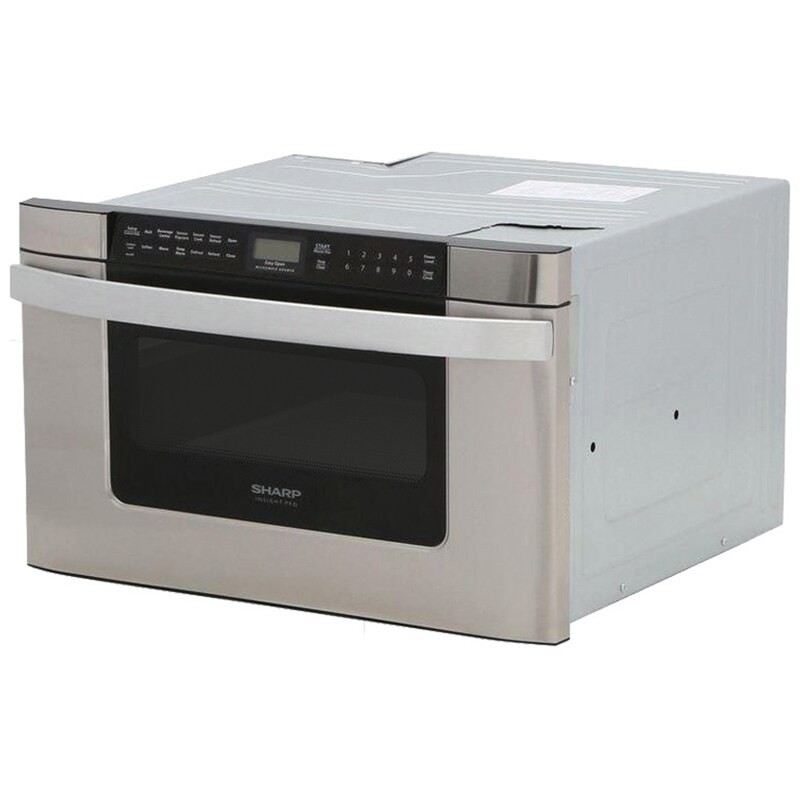 Sharp 24 in. 1.2 cu. ft. 950W Low Profile Drawer Microwave with Sensor Cooking - Stainless Steel, , hires