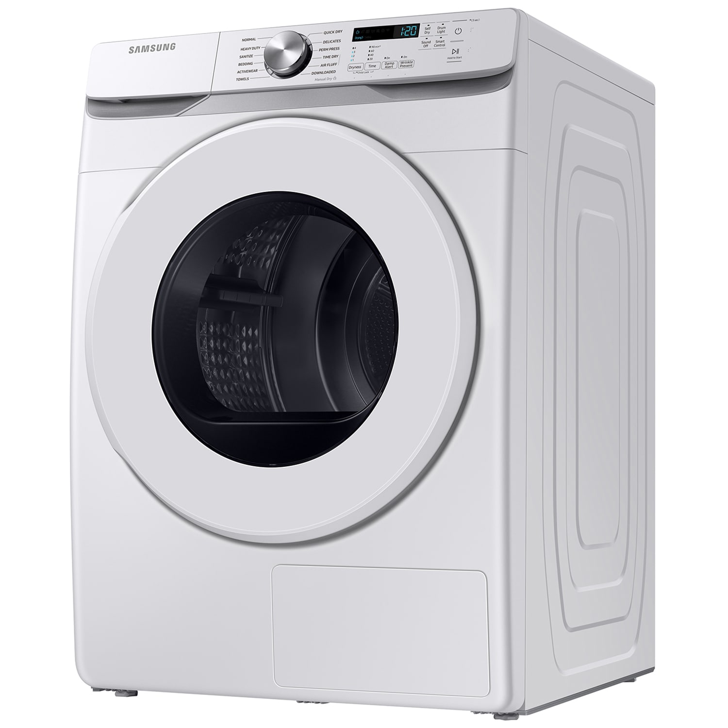 Samsung 27 in. 7.5 cu. ft. Smart Stackable Ventless Electric Dryer with Heat Pump, Sensor Dry & Sanitize Cycle - White, , hires