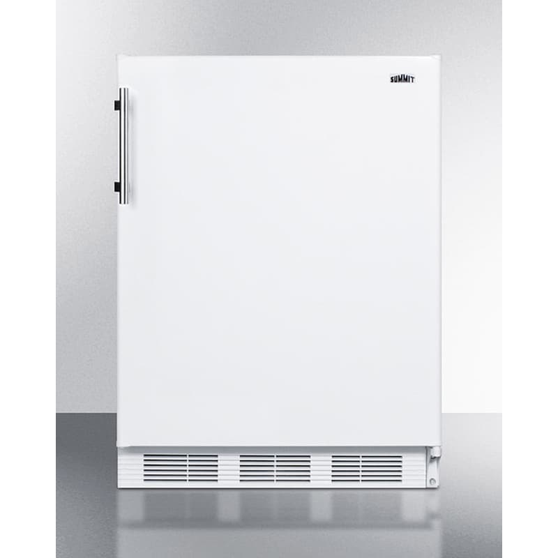 Summit 24 in. 5.1 cu. ft. Undercounter Refrigerator with Removable Wine Shelf - White, , hires