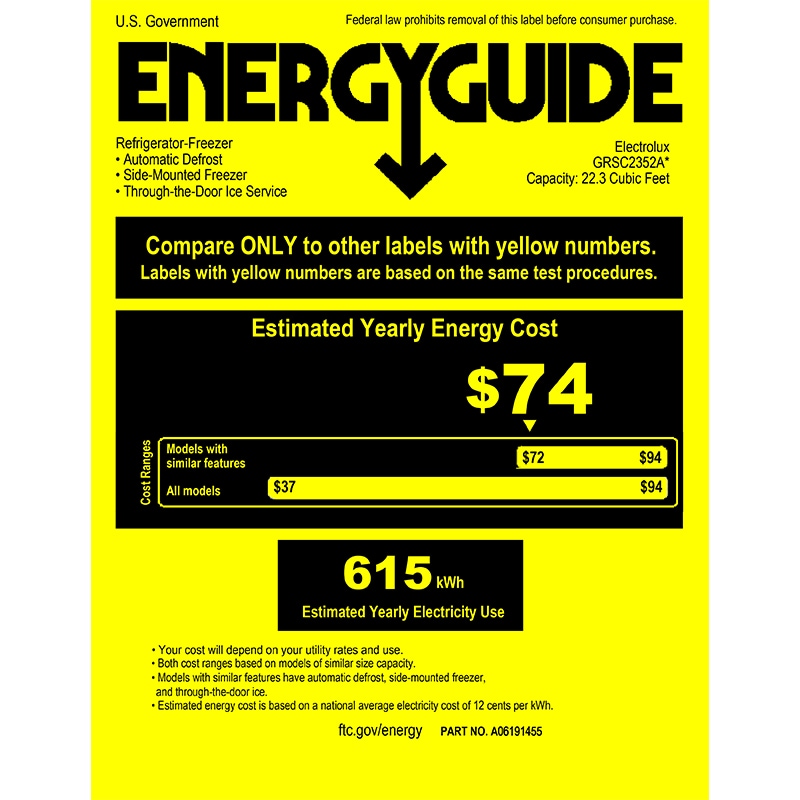 Frigidaire Gallery 36 in. 22.3 cu. ft. Counter Depth Side by Side Refrigerator with Ice & Water Dispenser - Black Stainless, Black Stainless, hires