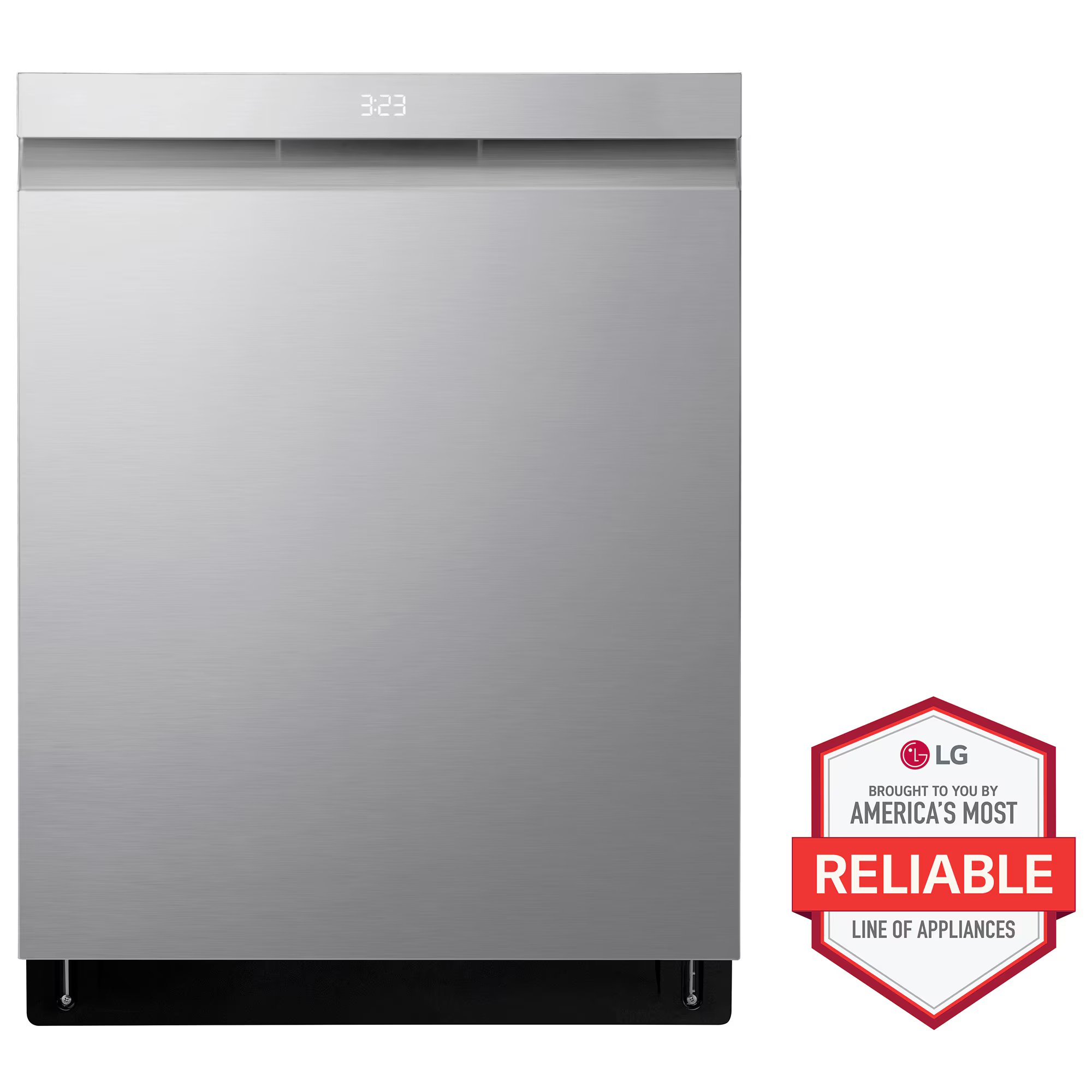 LG 24 in. Top Control Smart Dishwasher with 46 dBa Sound Level, 3rd-Rack, Dynamic Heat Dry & Pocket - PrintProof Stainless Steel, PrintProof Stainless Steel, hires