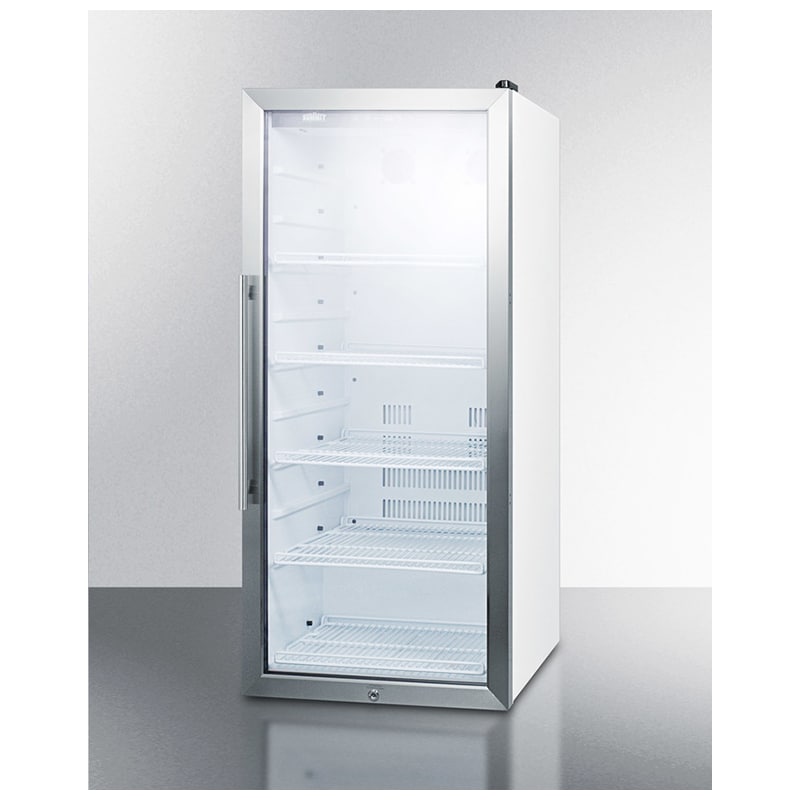 Summit Commercial 22 in. 9.0 cu. ft. Beverage Center with Adjustable Shelves & Digital Control - Stainless Steel, , hires