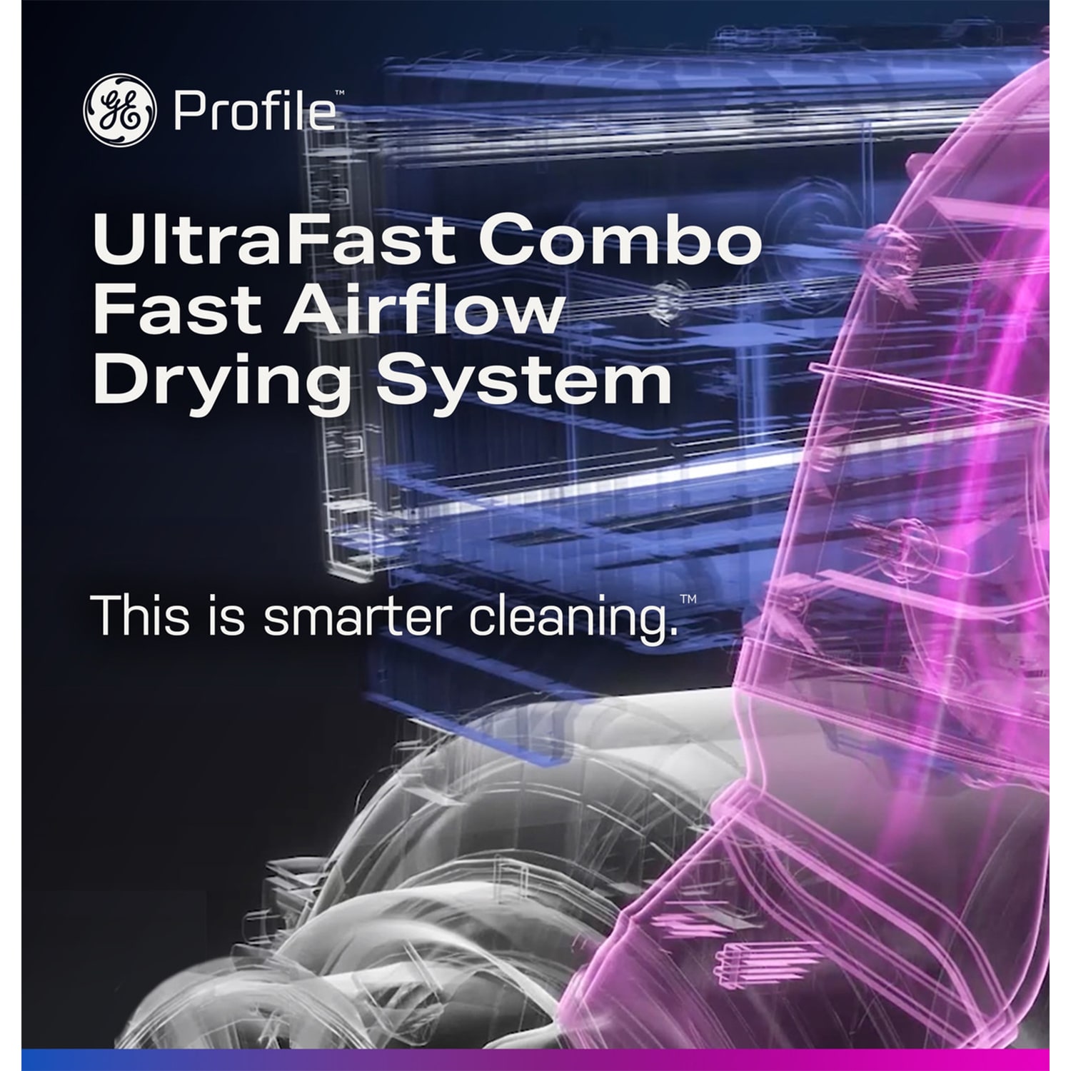 GE Profile 28 in. 4.6 cu. ft. Smart Electric Front Load Ventless All-in-One Combo with Heat Pump, Sensor Dry, Sanitize & Steam Cycle - White, , hires