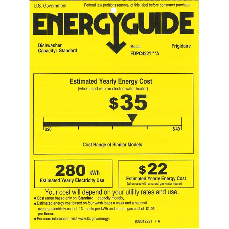 Frigidaire 24 in. Front Control Dishwasher with 62 dBa Sound Level & Pocket - Stainless Steel, Stainless Steel, hires