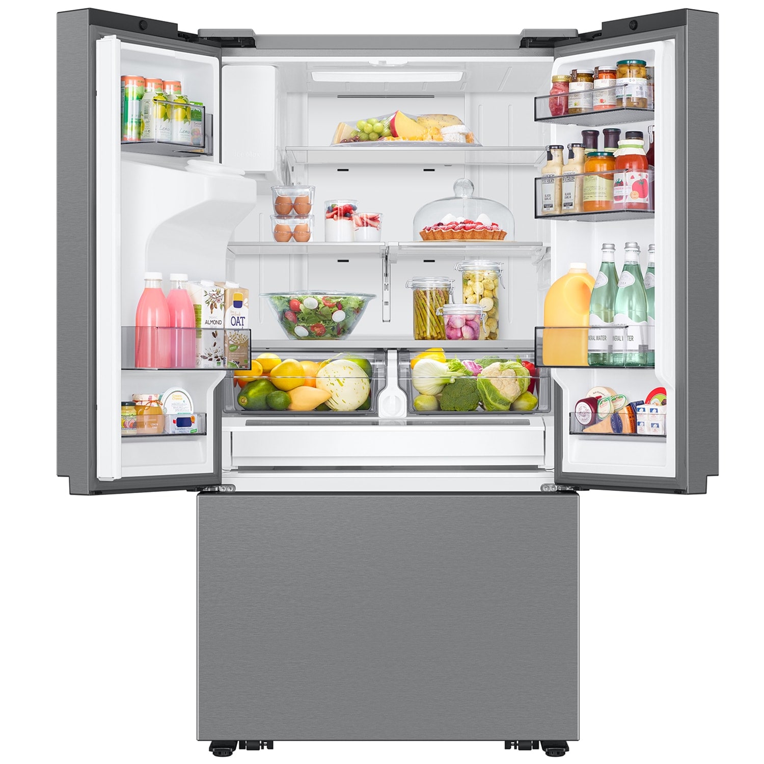 Samsung 36 in. 25.5 cu. ft. Smart Counter Depth French Door Refrigerator with Ice & Water Dispenser - Stainless Steel, , hires
