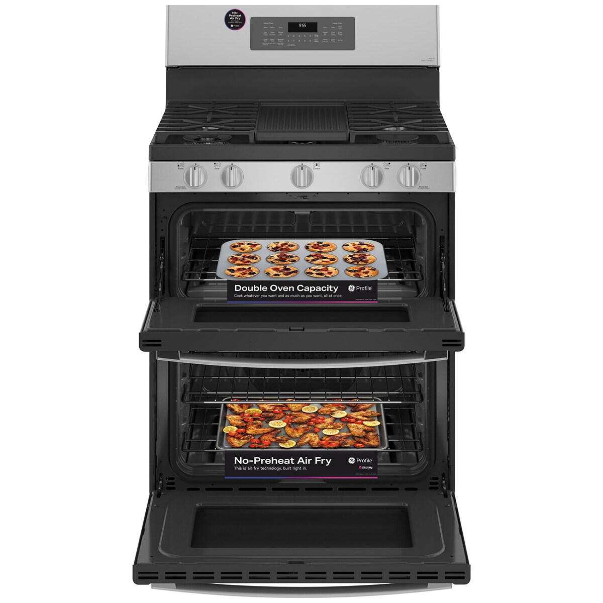 GE Profile 30 in. 6.8 cu. ft. Smart Air Fry Convection Double Oven