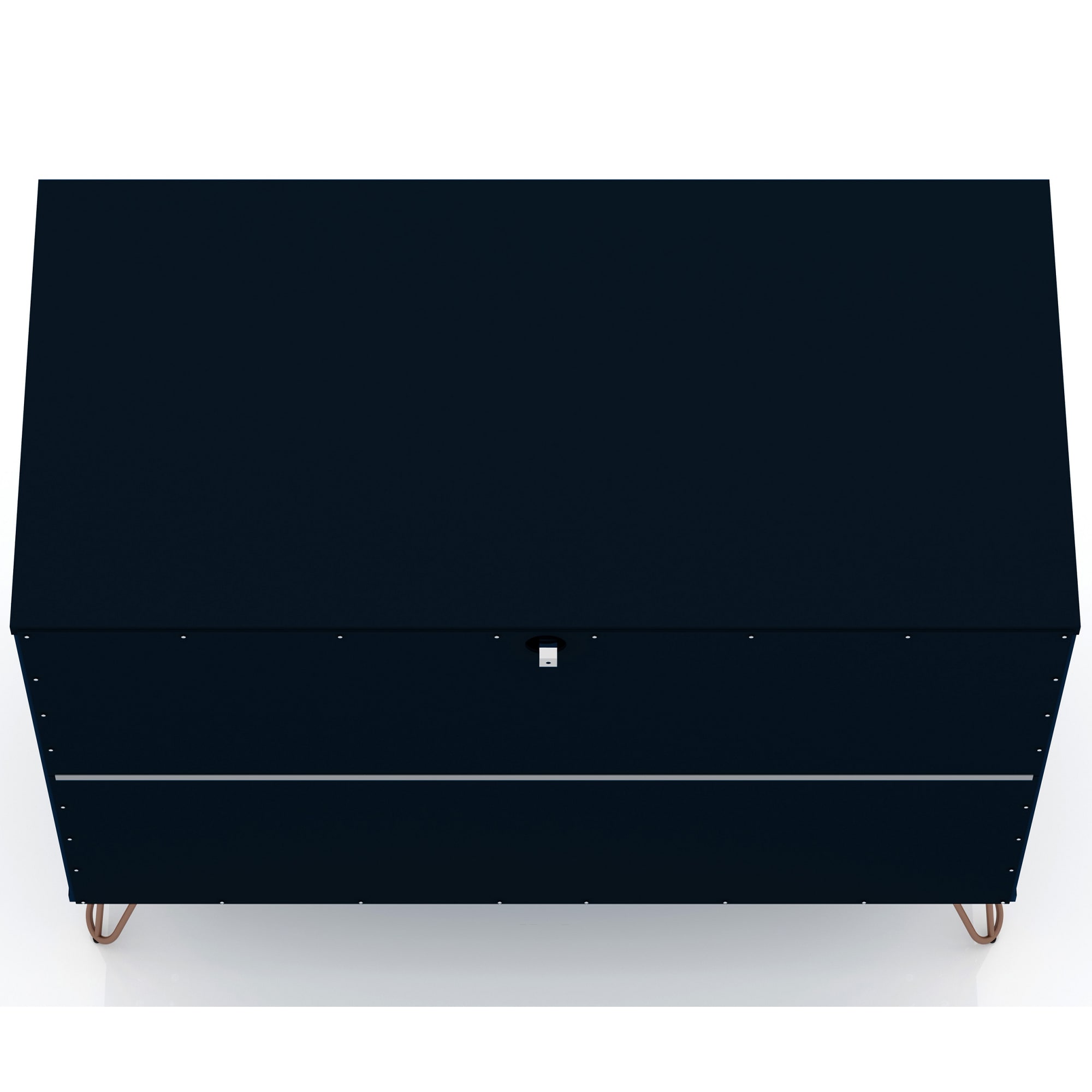 Manhattan Comfort Rockefeller Mid-Century Modern 3-Drawer Dresser - Tatiana Midnight Blue, Midnight Blue, hires