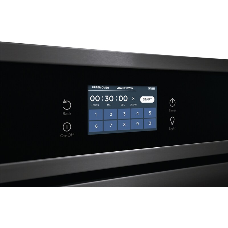 Frigidaire 30 in. 10.6 cu. ft. Top Control Electric Double Wall Oven with Standard Convection - Black Stainless, Black Stainless, hires